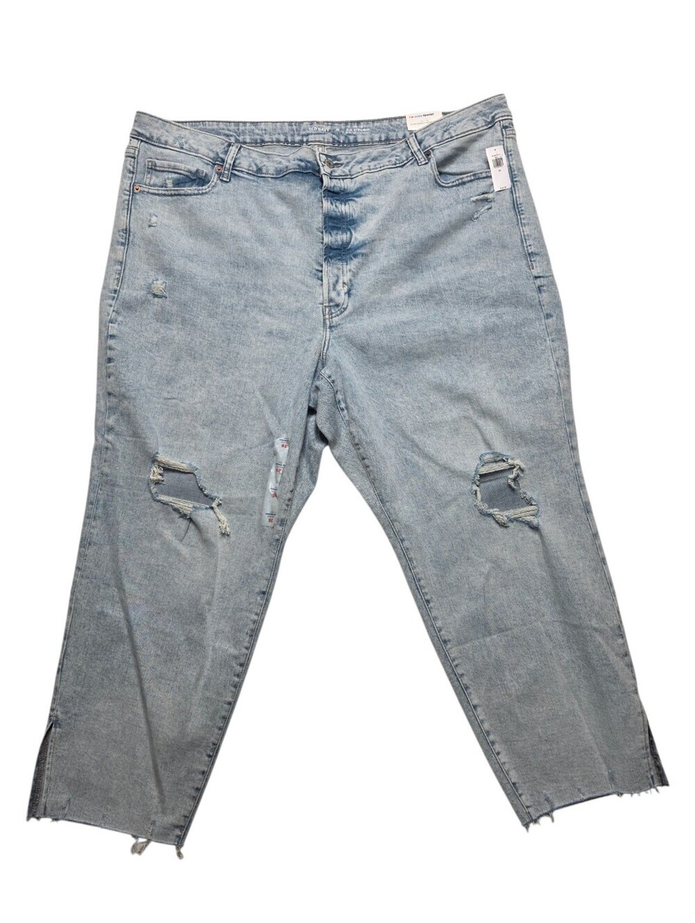 Old Navy High Rise O.G. Straight AnkleDistressed Jeans Light Wash 26